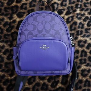Coach Violet Signature Backpack